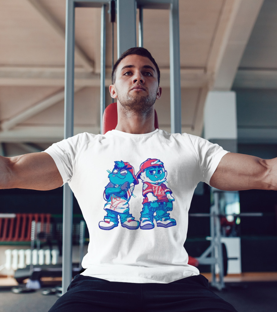 2 Kewl 4 School April Fools 2025 Hip-Hop Cartoon Characters In Red And White Outfits T-Shirt