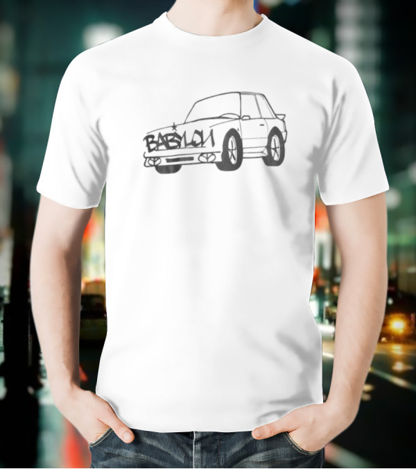 Babylon Fox Body Car Sketch Outline Classic Vehicle T-Shirt