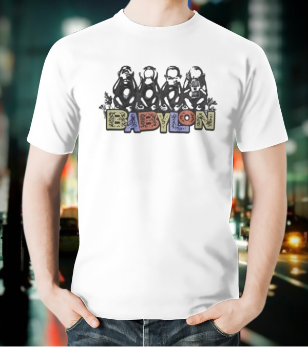 Babylon Monkeys With Engraved Figures And Bold Colors T-Shirt