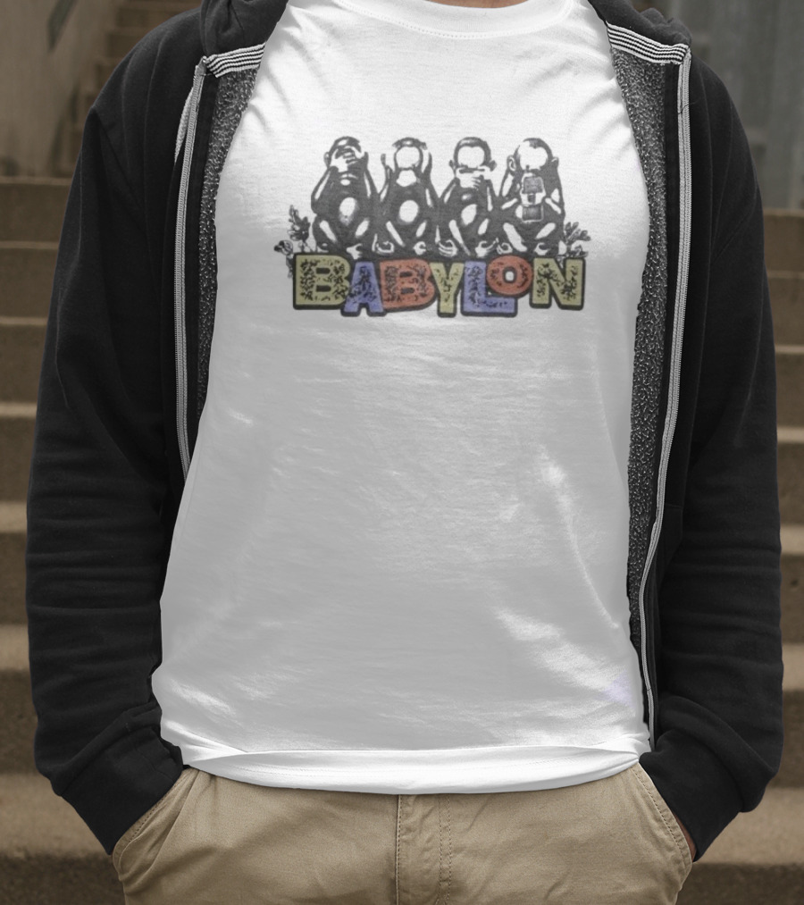 Babylon Monkeys With Engraved Figures And Bold Colors T-Shirt