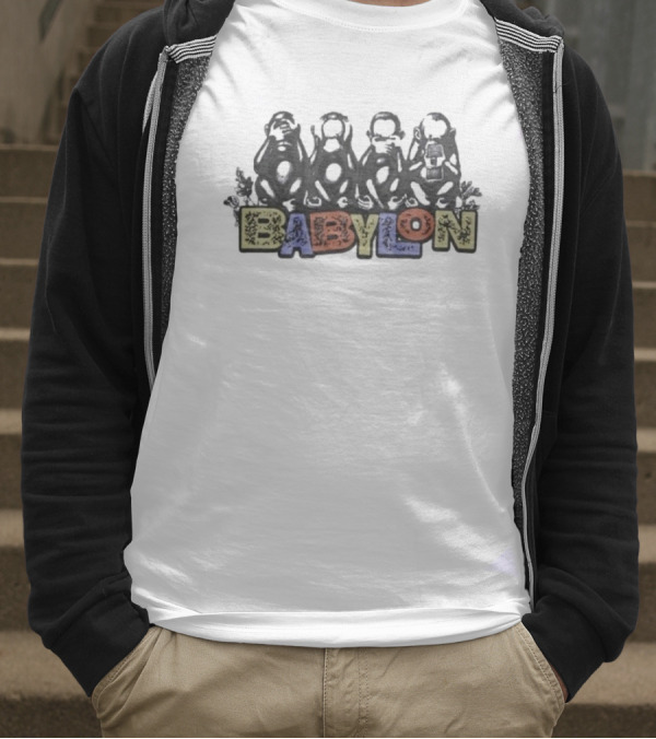 Babylon Monkeys With Engraved Figures And Bold Colors T-Shirt