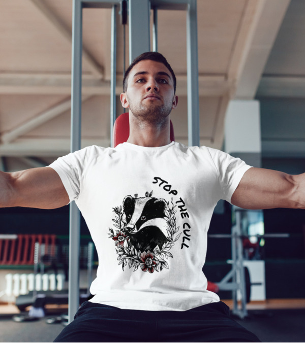 Badger Stop The Cull Floral Design T-Shirt