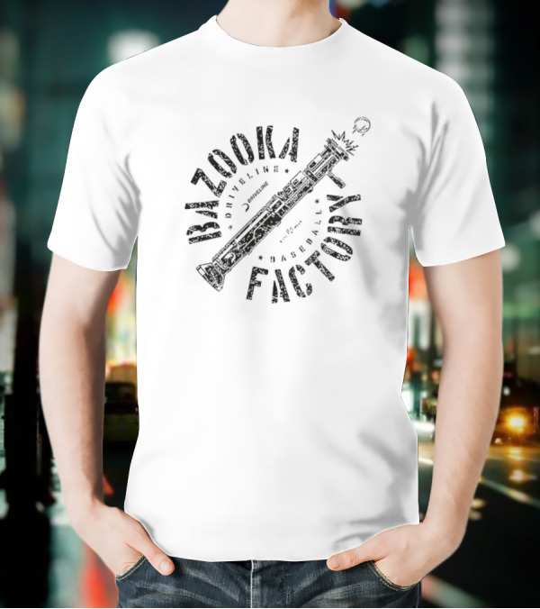 Bazooka Factory Driveline Baseball Bat Illustration T-Shirt