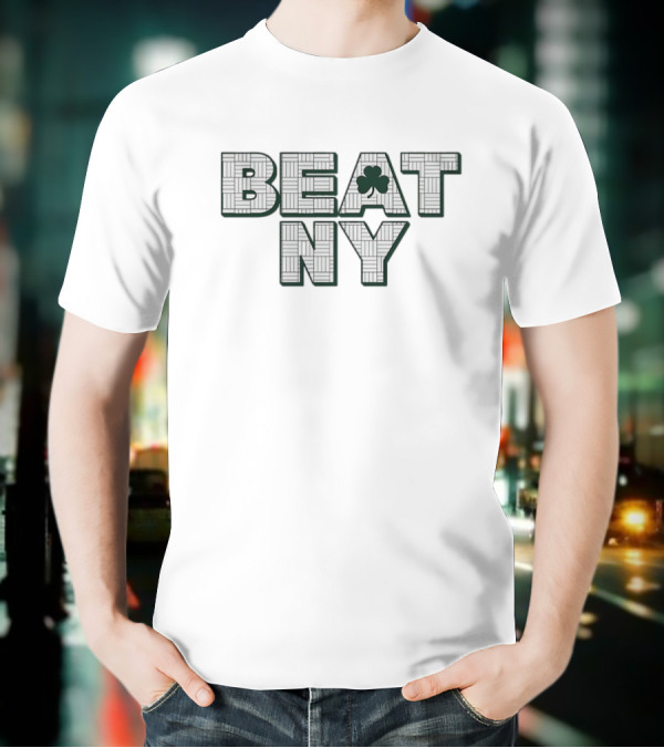 Beat NY Basketball Cloverleaf Pattern T-Shirt