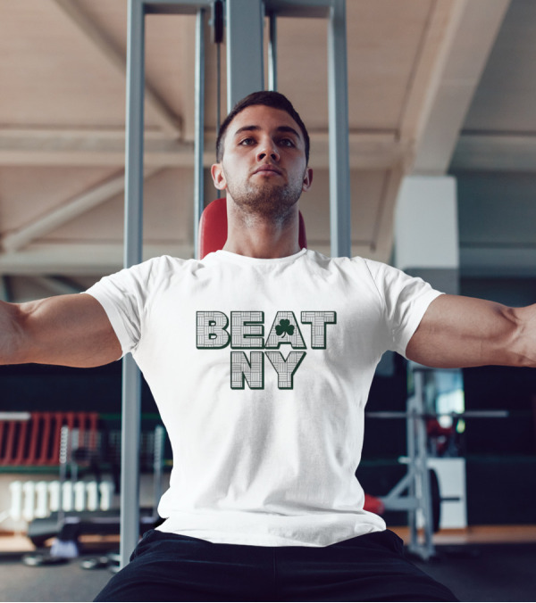 Beat NY Basketball Cloverleaf Pattern T-Shirt