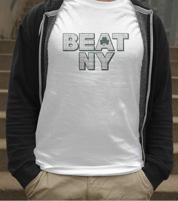 Beat NY Basketball Cloverleaf Pattern T-Shirt