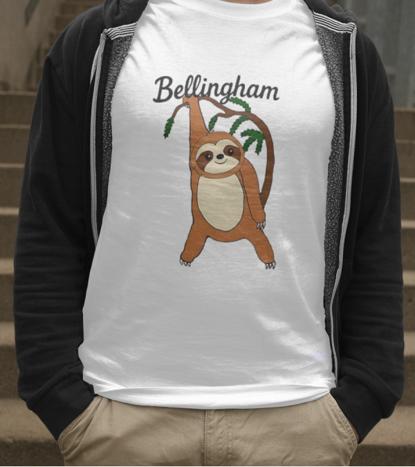 Bellingham Sloth Hanging From Tree Branch T-Shirt