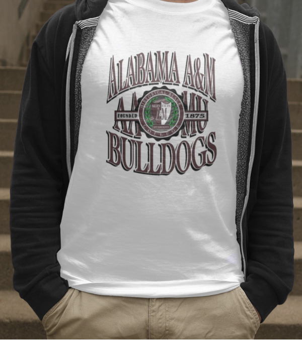 Alabama A&M Bulldogs Founded 1875 Historical Black College Emblem And Crest T-Shirt