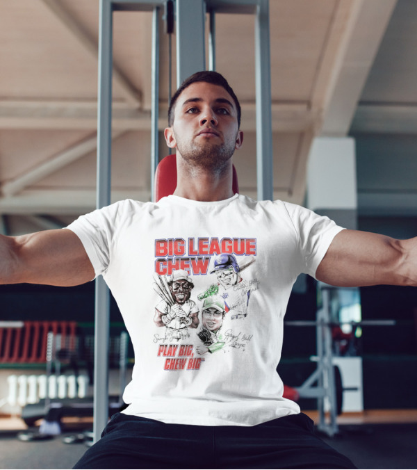 Big League Chew Play Big Chew Big Baseball Caricature T-Shirt