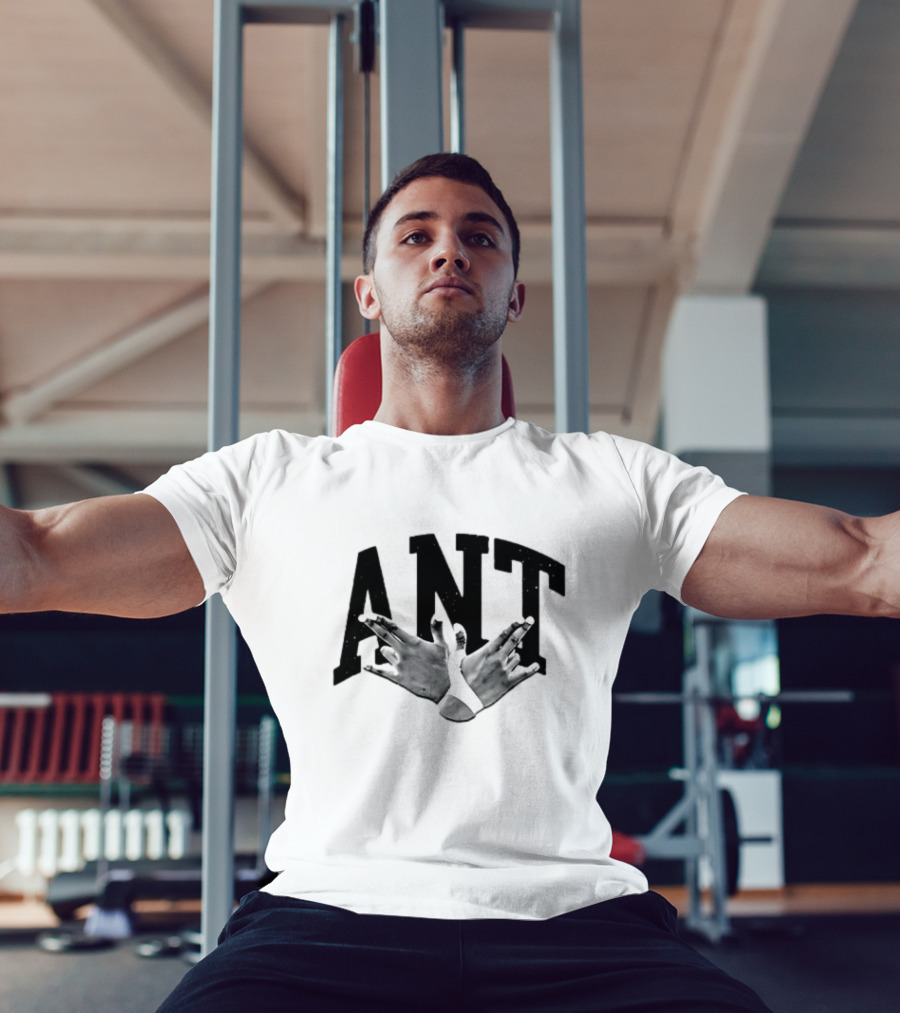 Hands Forming Heart Symbol With Ant Text T-Shirt