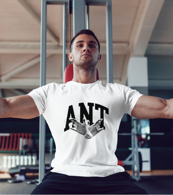 Hands Forming Heart Symbol With Ant Text T-Shirt