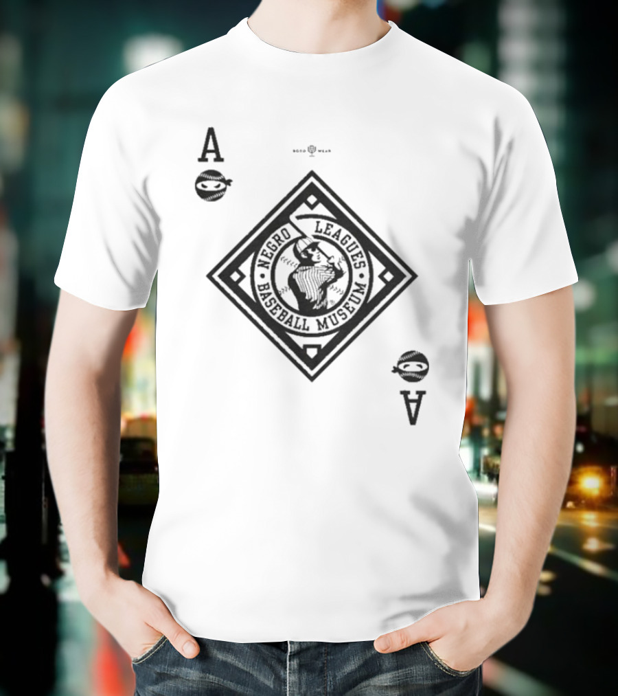 Negro Leagues Baseball Museum Black Aces Playing Card Style T-Shirt