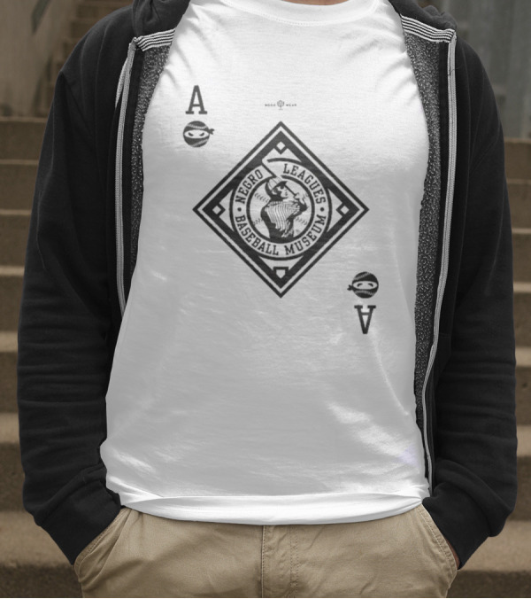 Negro Leagues Baseball Museum Black Aces Playing Card Style T-Shirt