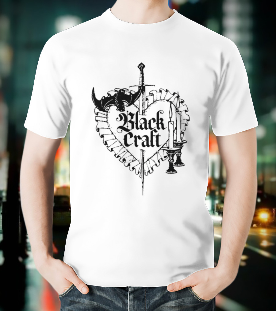 Blackcraft Cult Dagger Heart With Candles And Roses T-Shirt