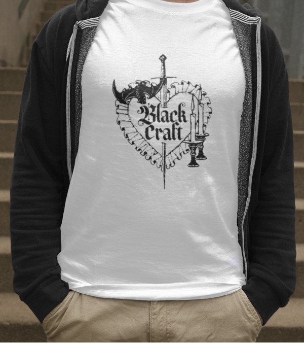 Blackcraft Cult Dagger Heart With Candles And Roses T-Shirt