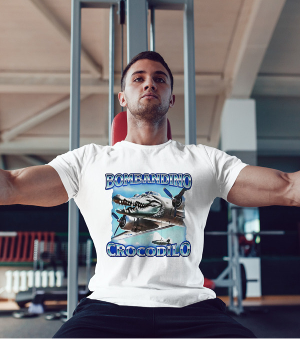 Bombandino Crocodilo Airplane Crocodile Head Artwork T-Shirt