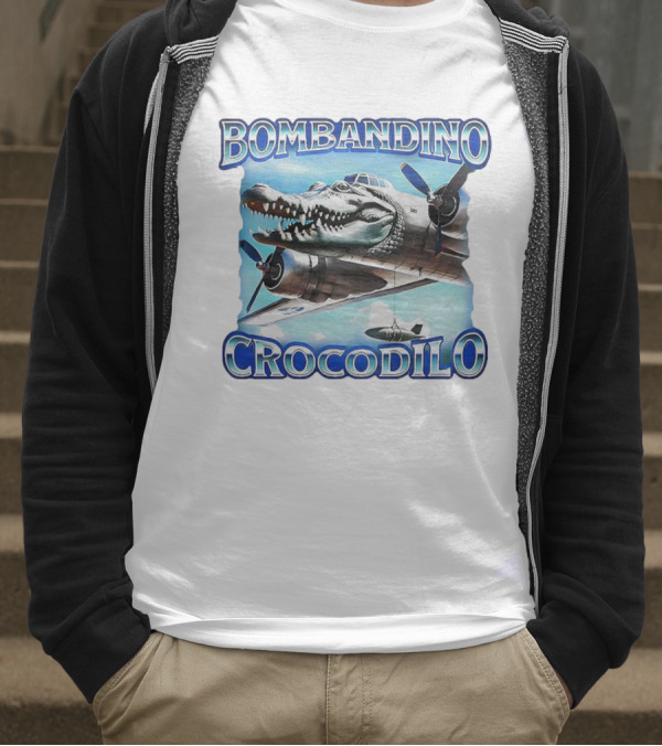 Bombandino Crocodilo Airplane Crocodile Head Artwork T-Shirt