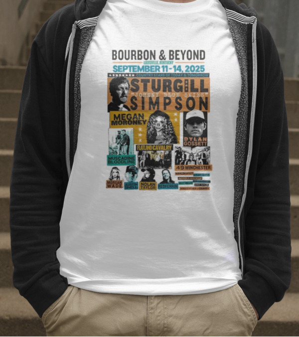 Bourbon & Beyond 2025 Louisville Kentucky Sturgill Simpson Megan Moroney Flatland Cavalry September 11-14 Country Stars T-Shirt