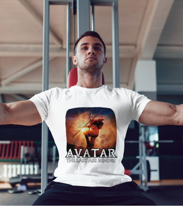 Avatar The Last Ass Bender Aang Parody With Red Outfit And Staff T-Shirt