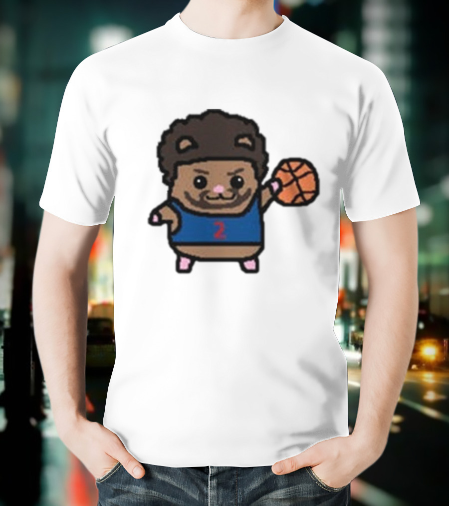 Cade Cunninghamster Basketball Cartoon Character Sportswear T-Shirt