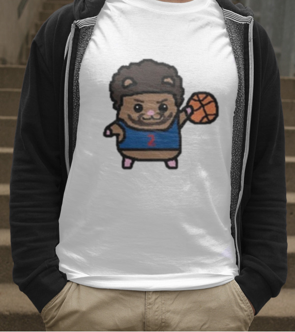 Cade Cunninghamster Basketball Cartoon Character Sportswear T-Shirt