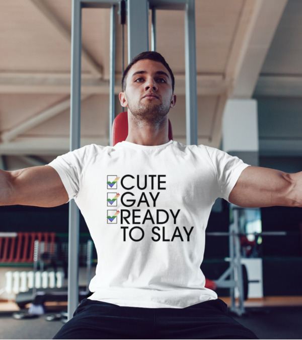 Cute Gay Ready To Slay Rainbow Checkmarks T-Shirt