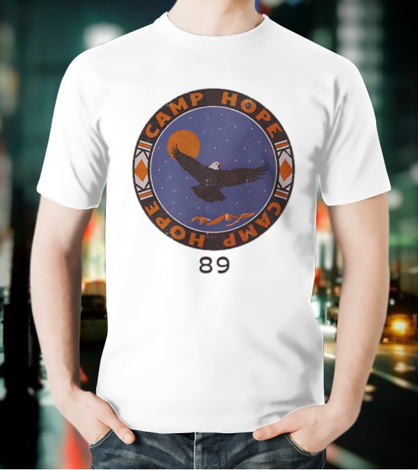 Camp Hope Circle 89 Eagle And Sun Design T-Shirt