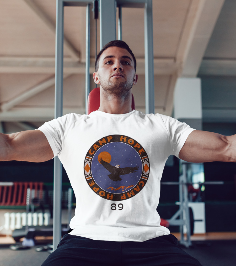 Camp Hope Circle 89 Eagle And Sun Design T-Shirt