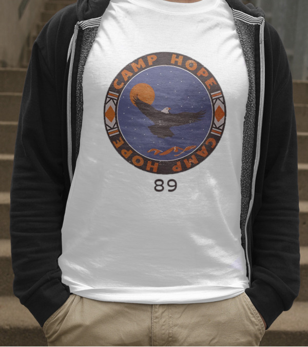 Camp Hope Circle 89 Eagle And Sun Design T-Shirt