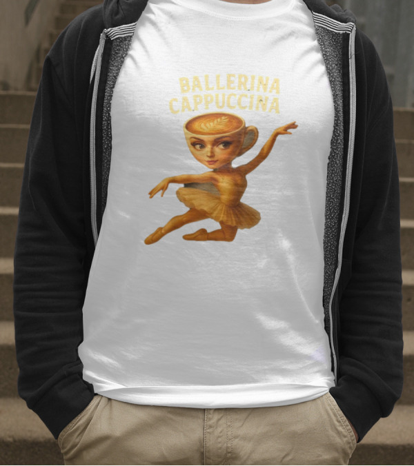 Ballerina Cappuccina Dance Meme Cappuccino Head Ballerina T-Shirt