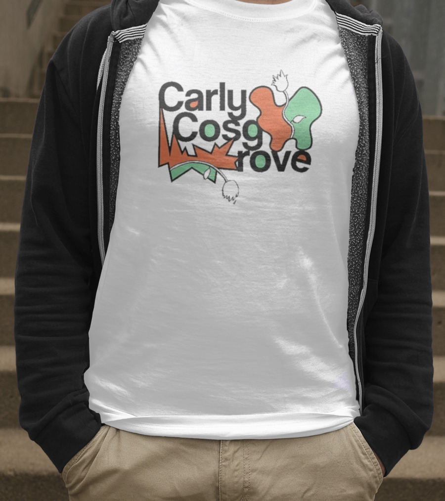 Carly Cosgrove Stacked Abstract Shapes And Text Elements T-Shirt