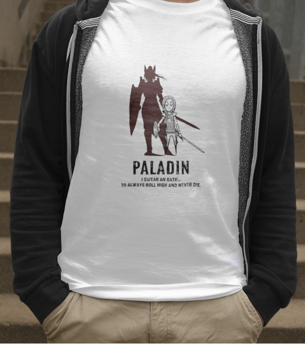 Dungeons And Dragons Paladin Oath Always Roll High Never Die T-Shirt