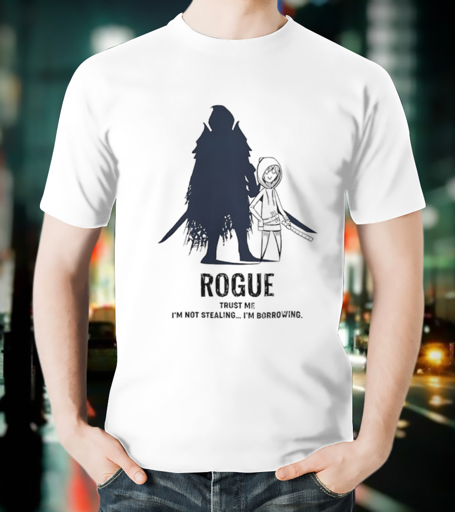 Dungeons And Dragons Rogue Trust Me I’m Not Stealing I’m Borrowing Silhouette T-Shirt