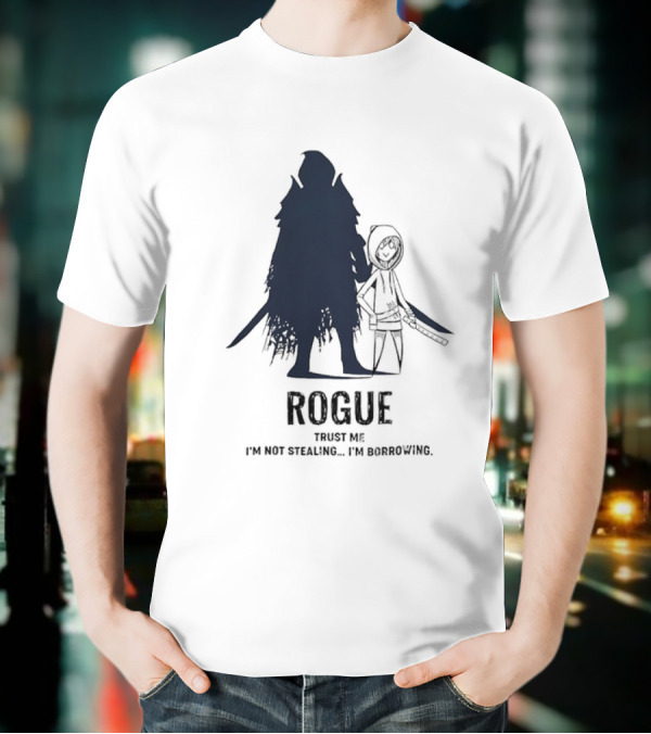 Dungeons And Dragons Rogue Trust Me I’m Not Stealing I’m Borrowing Silhouette T-Shirt