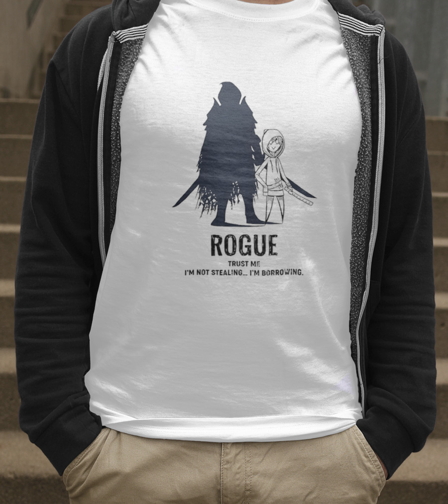 Dungeons And Dragons Rogue Trust Me I’m Not Stealing I’m Borrowing Silhouette T-Shirt