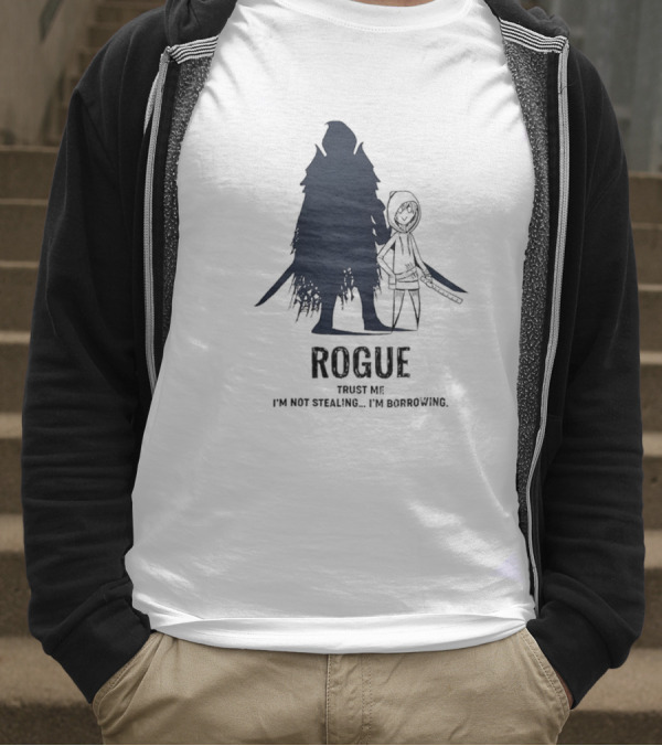 Dungeons And Dragons Rogue Trust Me I’m Not Stealing I’m Borrowing Silhouette T-Shirt