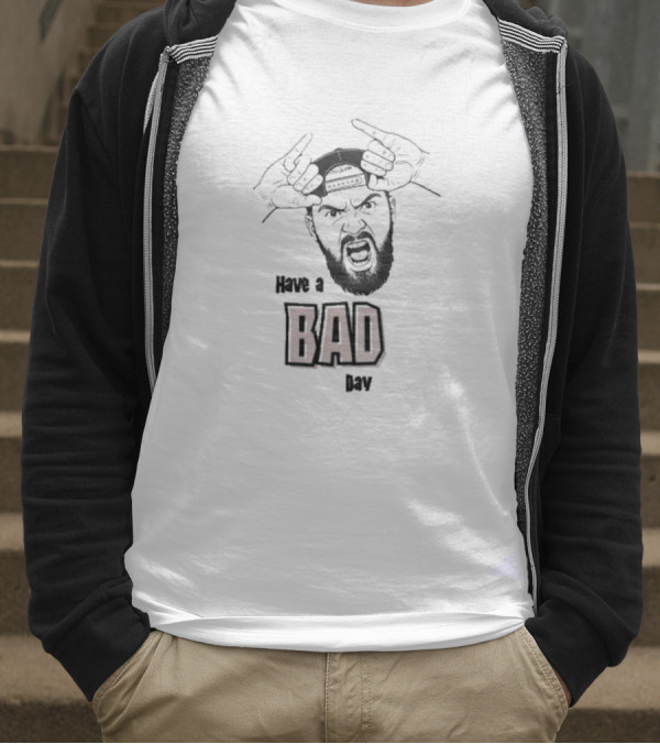 Eddie Kingston Bad Day Red Text With Sledgehammers And Crown T-Shirt
