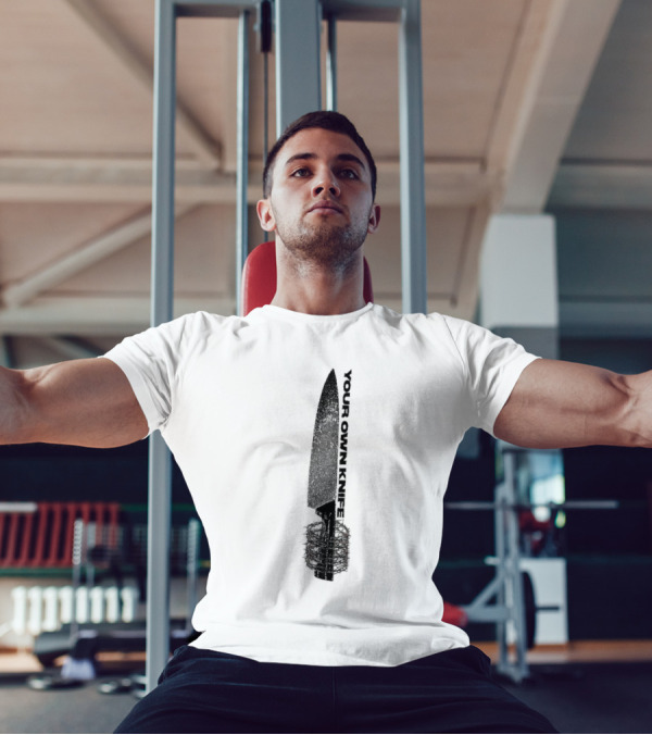 Counterparts Your Own Knife Bold Text Knife Handle Design T-Shirt
