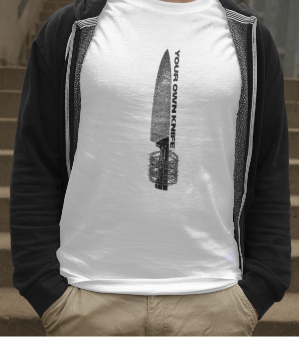 Counterparts Your Own Knife Bold Text Knife Handle Design T-Shirt
