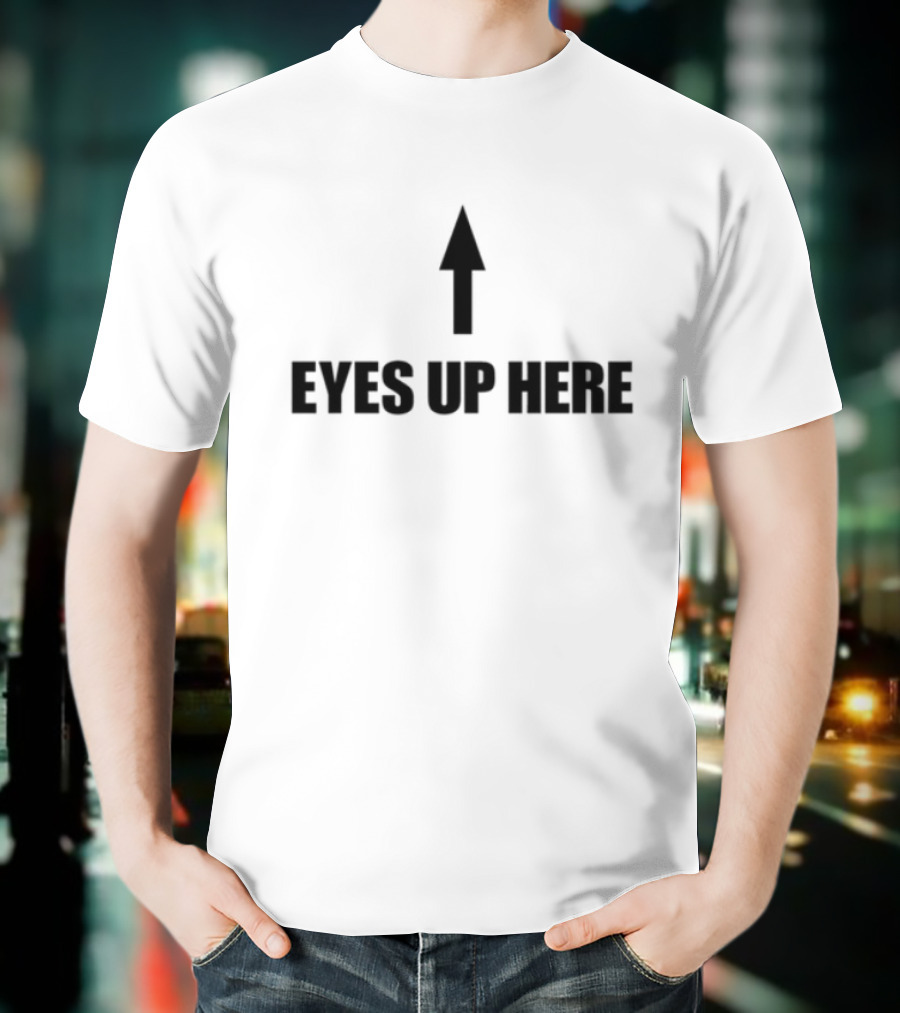 Cowboys Of Habit Eyes Up Here Arrow Graphic T-Shirt