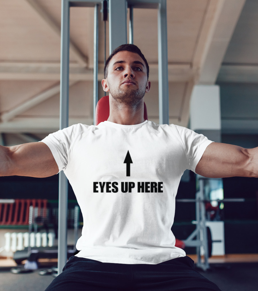 Cowboys Of Habit Eyes Up Here Arrow Graphic T-Shirt