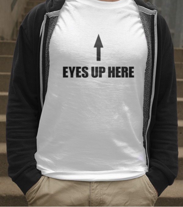 Cowboys Of Habit Eyes Up Here Arrow Graphic T-Shirt