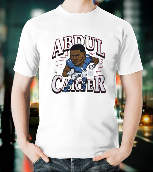 Abdul Carter Giants Football Number One Character Graphic T-Shirt