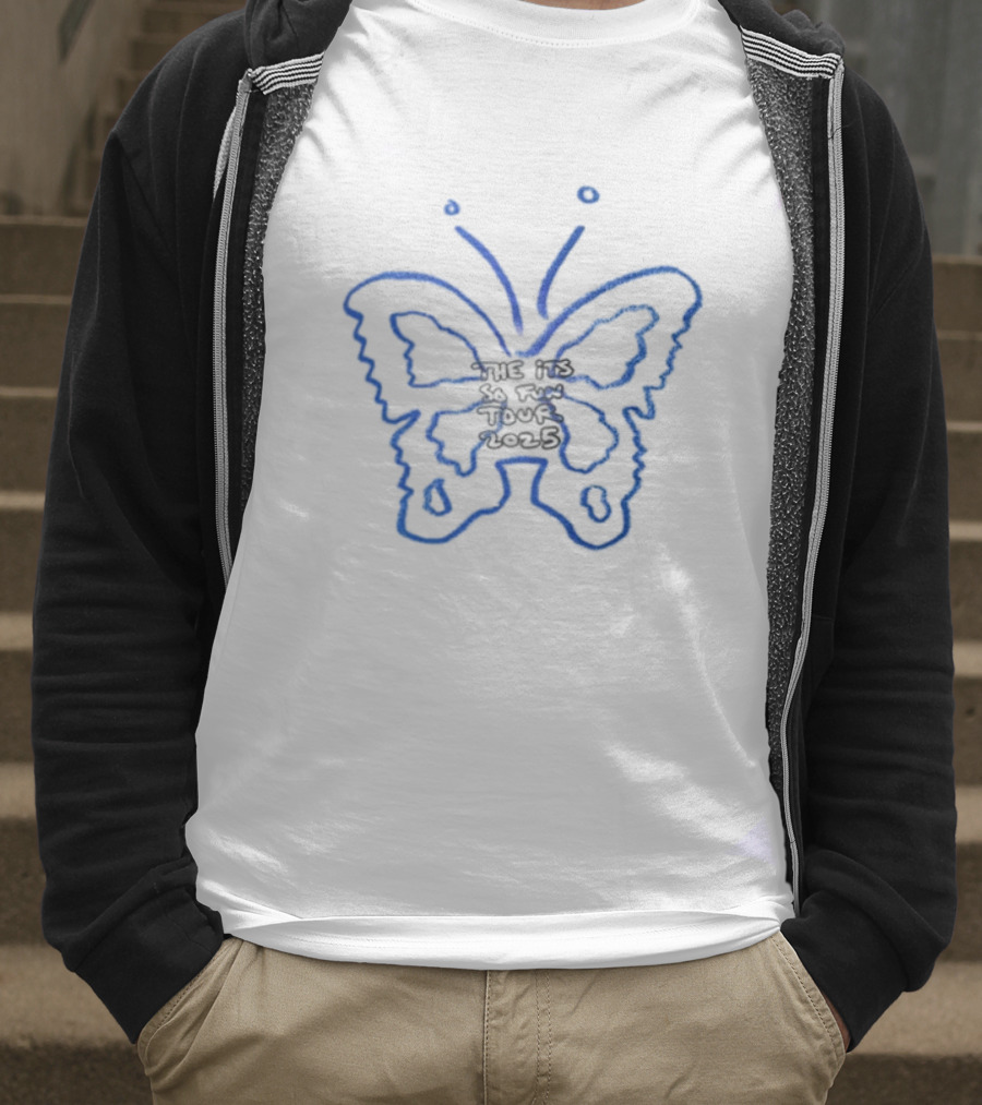 Girls Like Boys Who Listen To Grace Enger Blue Butterfly T-Shirt