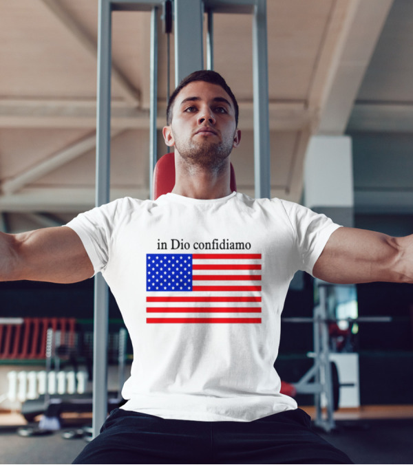 Eric Adams Wearing In Dio Confidiamo T-Shirt