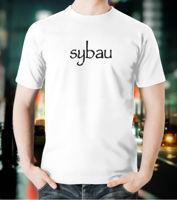Ethan Muth Sybau Minimalist Typographic Style T-Shirt
