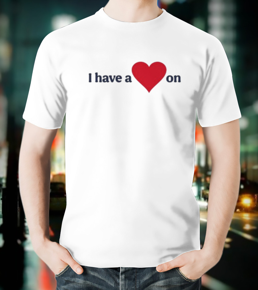 Familyfriendlyog I Have A Heart On Red Heart Design T-Shirt