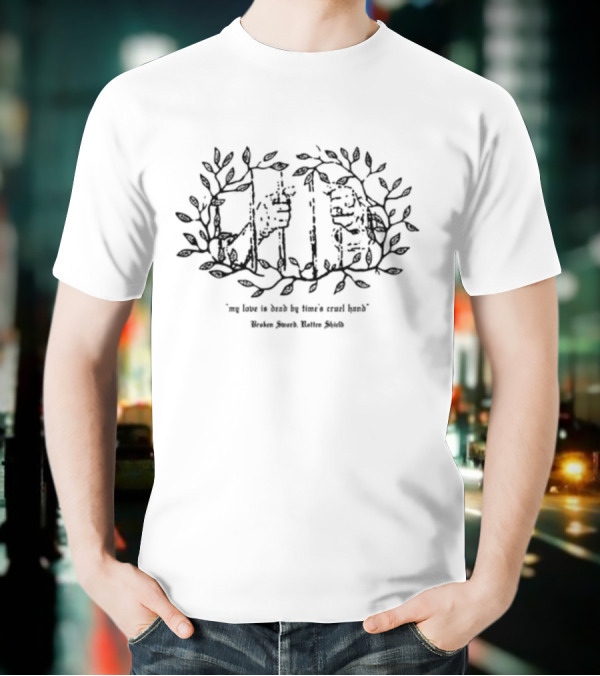 Fantasy Initiative My Love Is Dead By Time's Cruel Hand Skull And Flowers T-Shirt