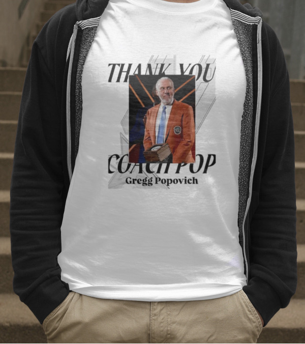 "Gregg Popovich Thank You Coach Pop Legacy Moment Basketball Achievement" T-Shirt