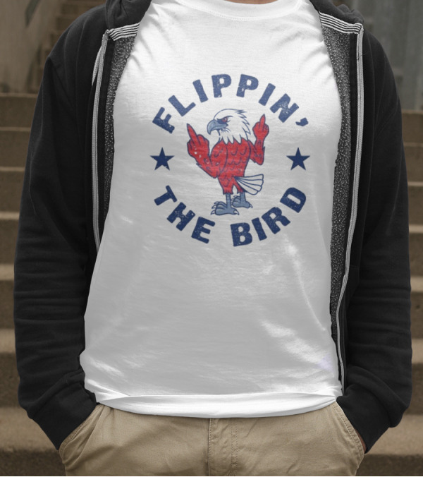 Flippin' The Bird Patriotic Eagle Middle Finger T-Shirt
